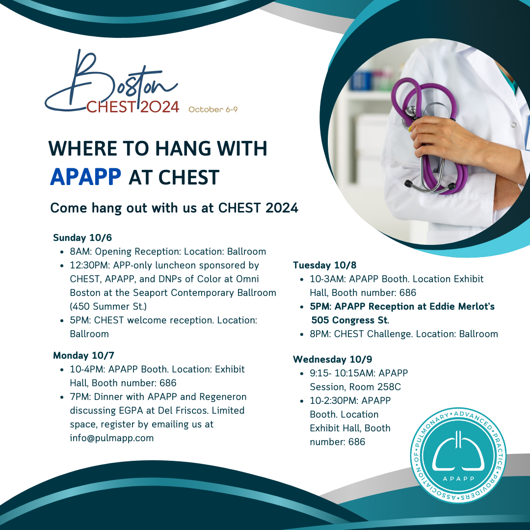 APAPP Schedule for CHEST 2024 in Boston